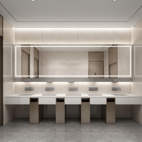 现代公共卫生间3D模型下载